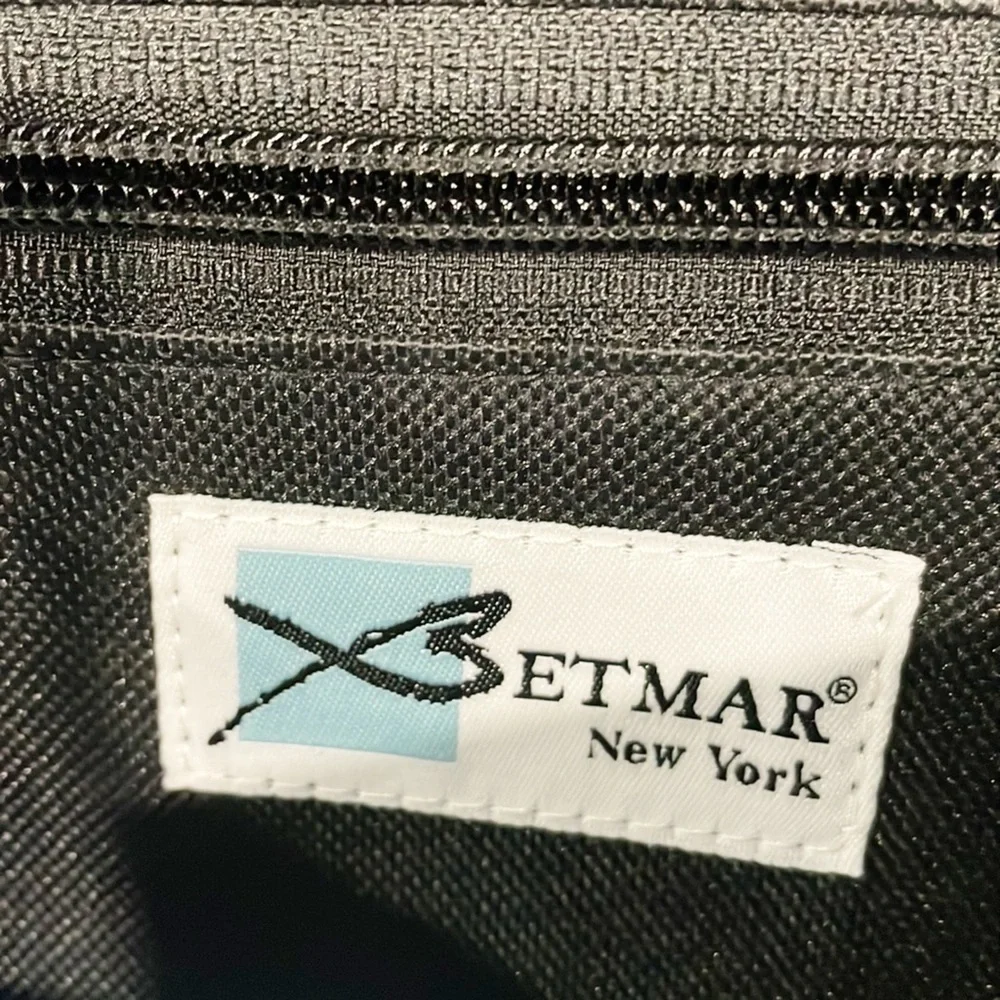 NEW Betmar‎ New York Packable Straw Clutch Black Womens NWT